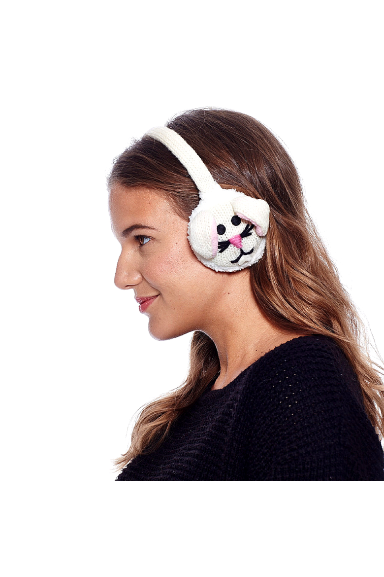 Bunny Earmuffs, Alternate, color, White