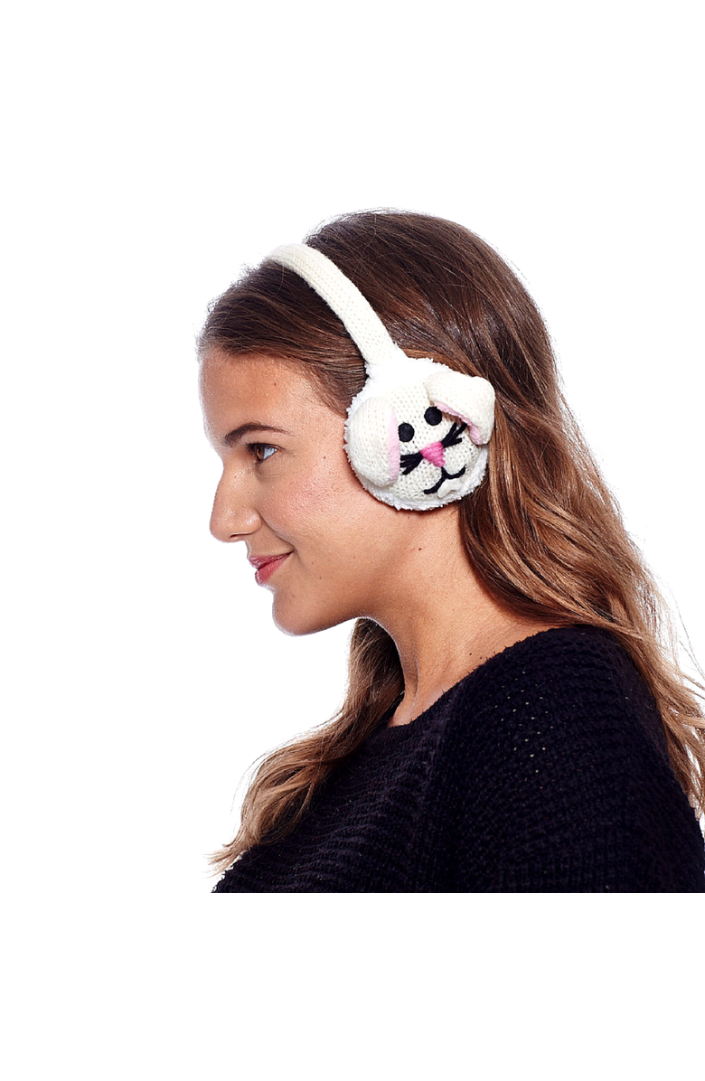 Nirvanna Designs Bunny Earmuffs, Alternate, color, White
