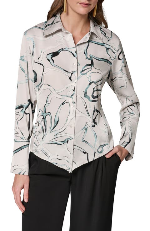 Print Asymmetric Shirt