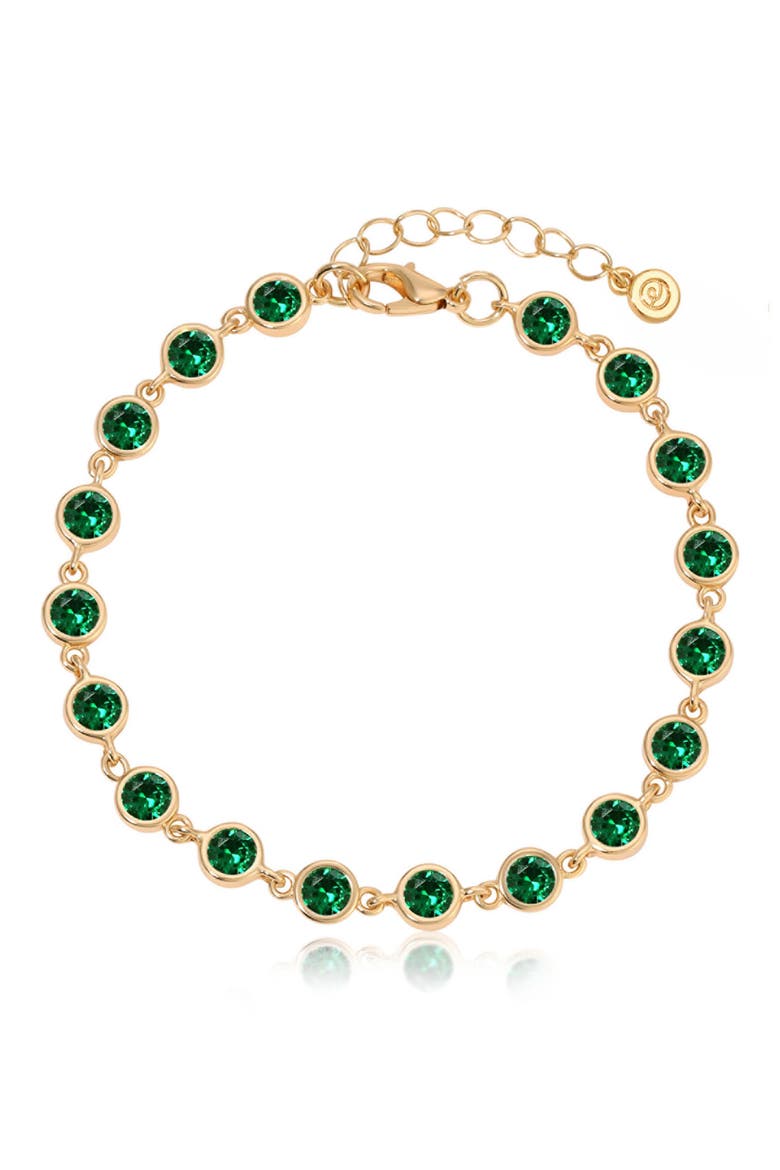 Everyday Crystal Link Bracelet, Main, color, GREEN