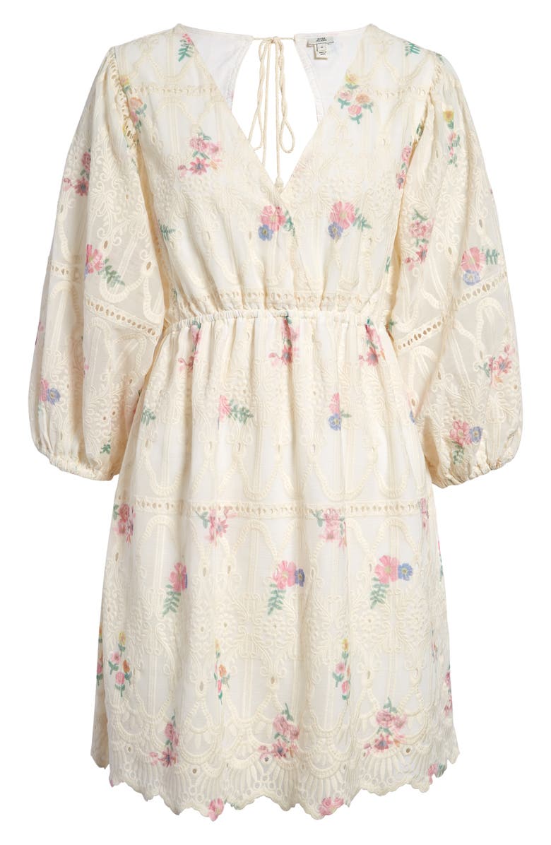 River Island Broderie Print Minidress, Alternate, color, 