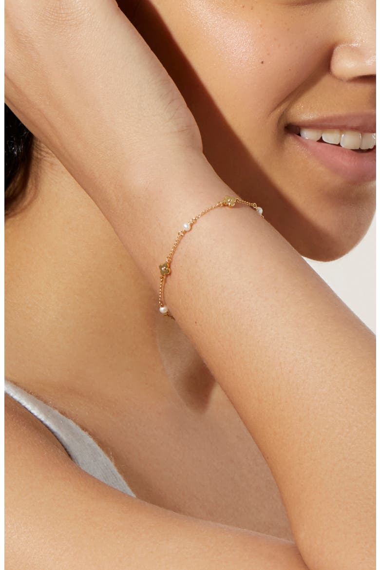 Flower Bracelet - Hannah Bracelet, Alternate, color, Gold