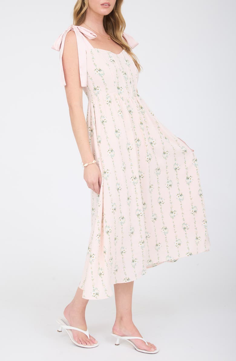 Blu Pepper Bow Tied Strap Midi Dress, Alternate, color, 