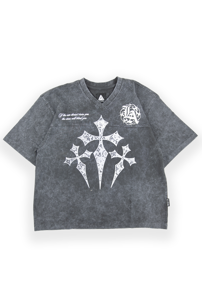 Dunn Tee, Alternate, color, BLACK/ LACE CROSS 2