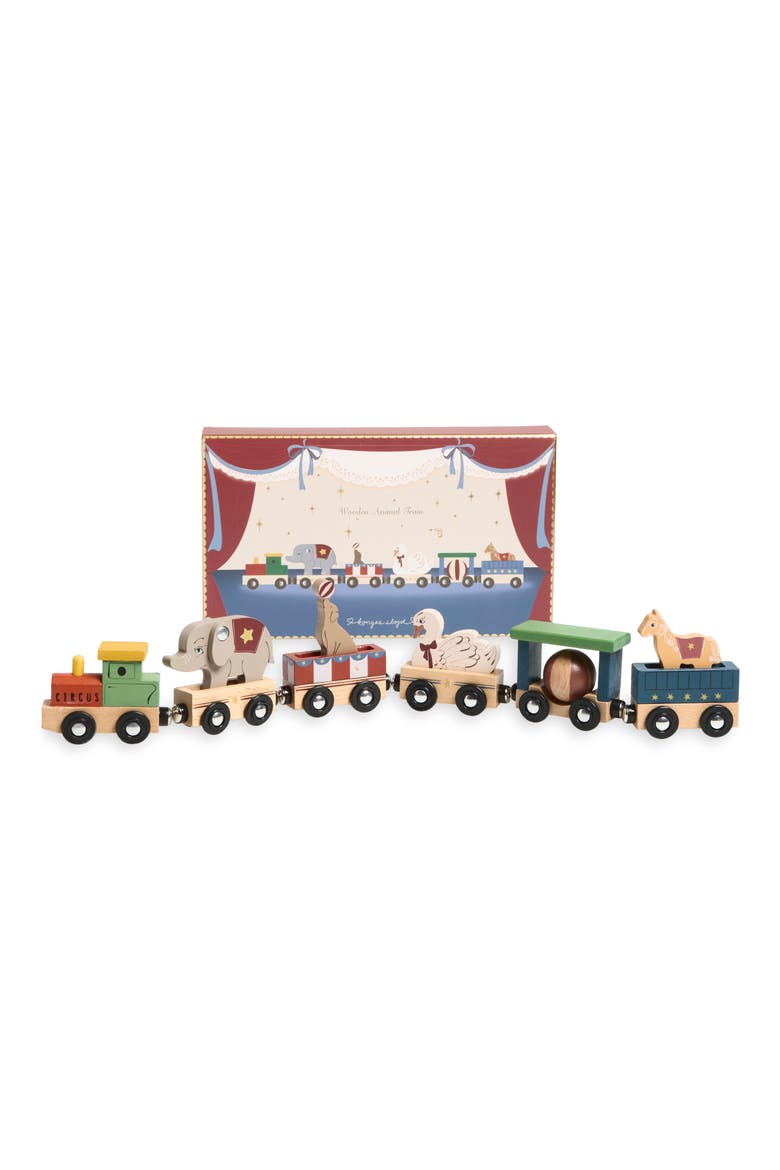 Wooden Animal Train, Main, color, MULTI