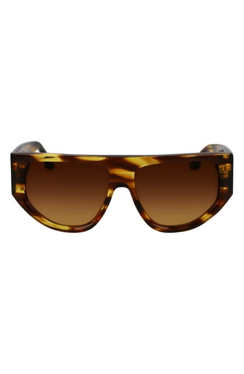 B-Buckle 55mm Modified Rectangular Sunglasses