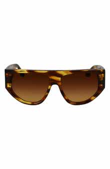 Victoria Beckham B-Buckle 55mm Modified Rectangular Sunglasses