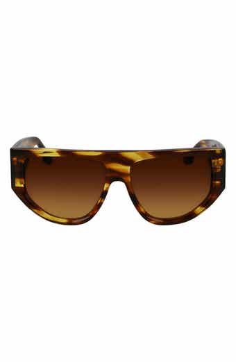 Victoria Beckham B-Buckle 55mm Modified Rectangular Sunglasses