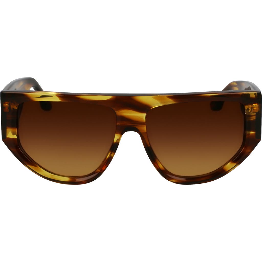 VICTORIA BECKHAM VICTORIA BECKHAM B-BUCKLE 55MM MODIFIED RECTANGULAR SUNGLASSES