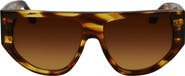 Victoria Beckham B-Buckle 55mm Modified Rectangular Sunglasses