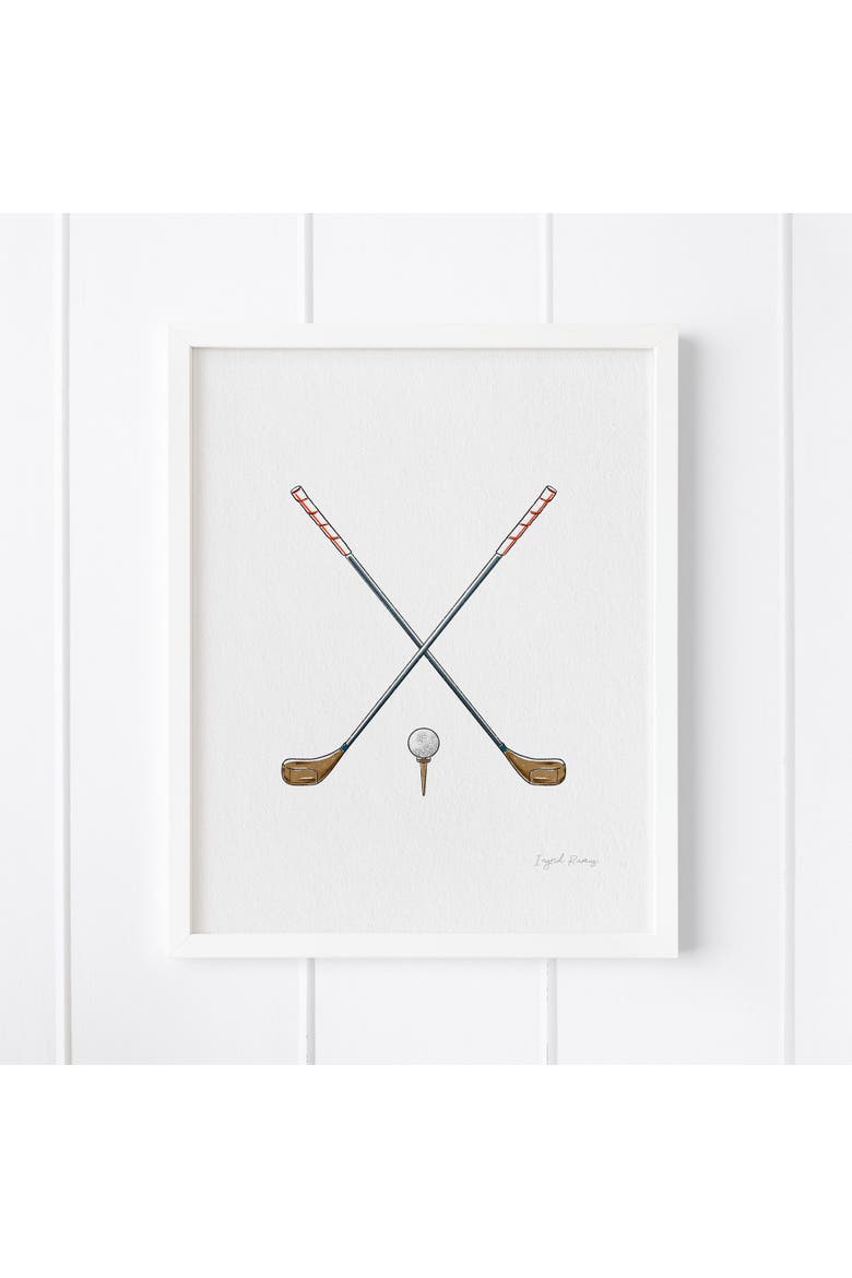 Golf Framed Museum Quality 8" x 10" Art Print, Main, color, Multicolored