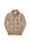 selected Camel Heather Plaid Intarsia