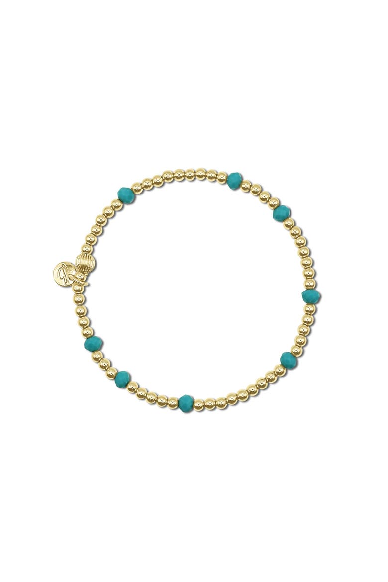 Halston Gold Filled Beaded Bracelet, Main, color, Gold