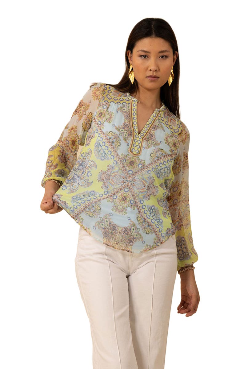 Hale Bob Renata Silk Top, Alternate, color, 