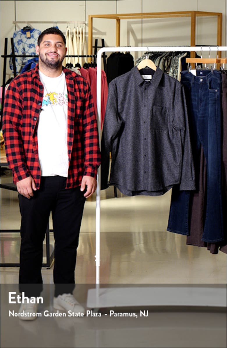 Textured Wool Blend Button-Up Shirt, sales video thumbnail