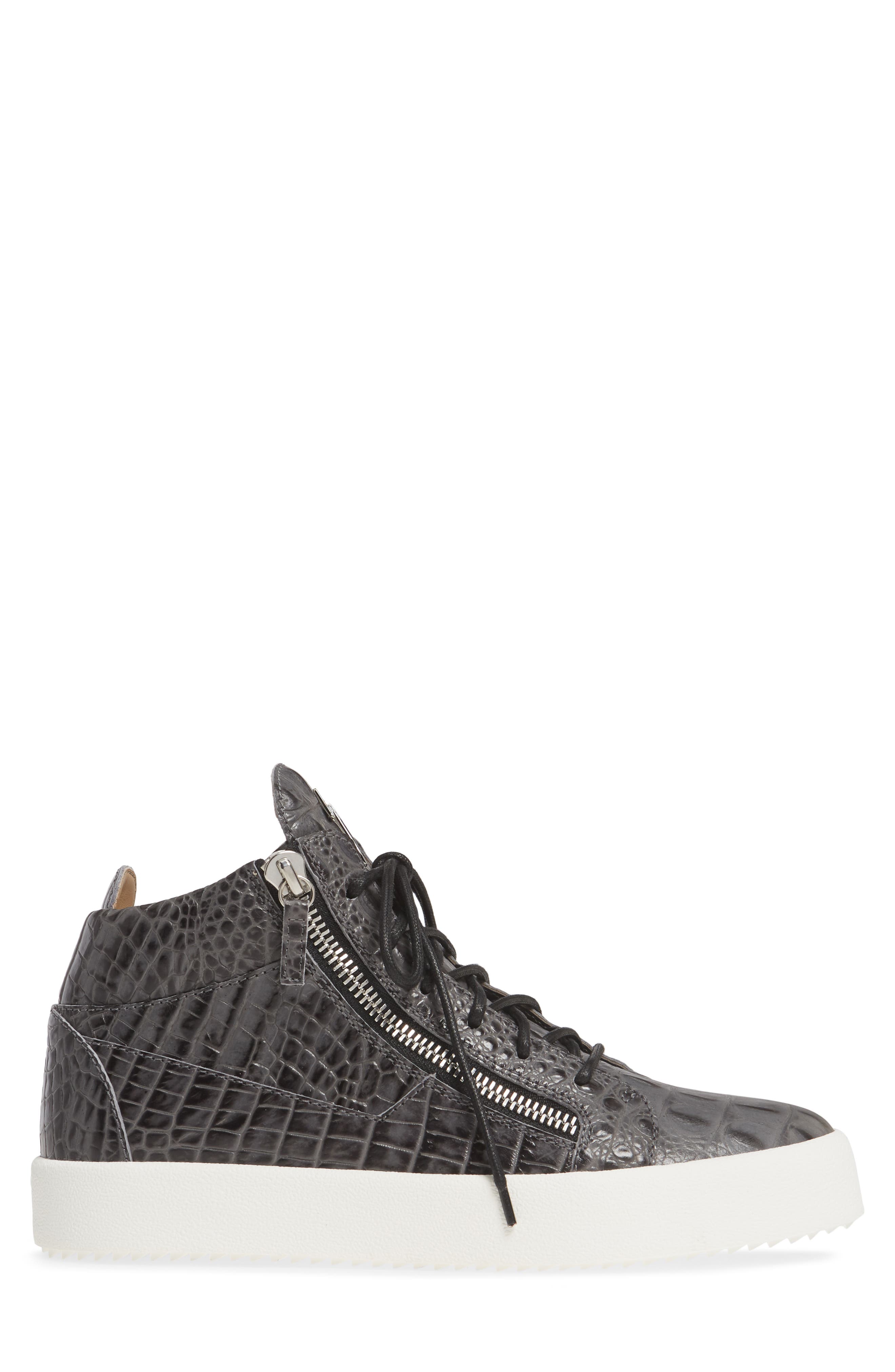 Croc Embossed Sneaker, Alternate, color, ANTHRACITE