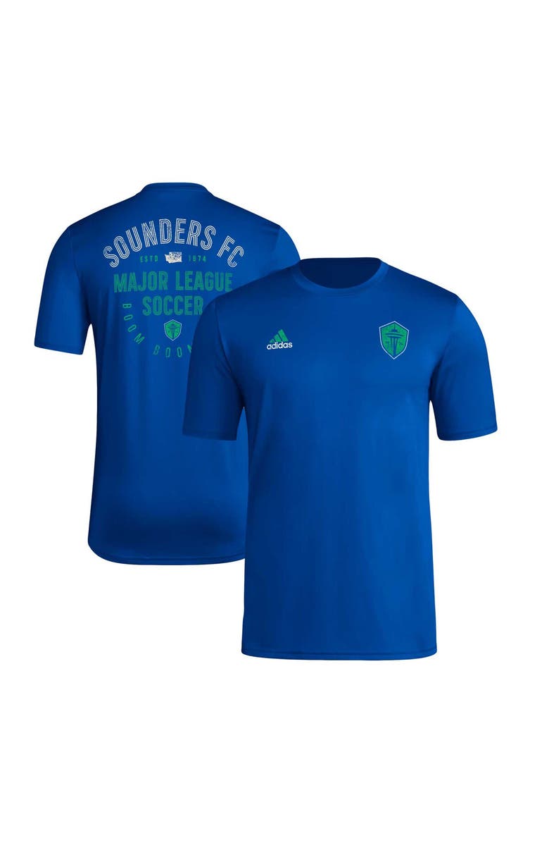 adidas Men's adidas Blue Seattle Sounders FC Local Stoic T-Shirt, Main, color, 