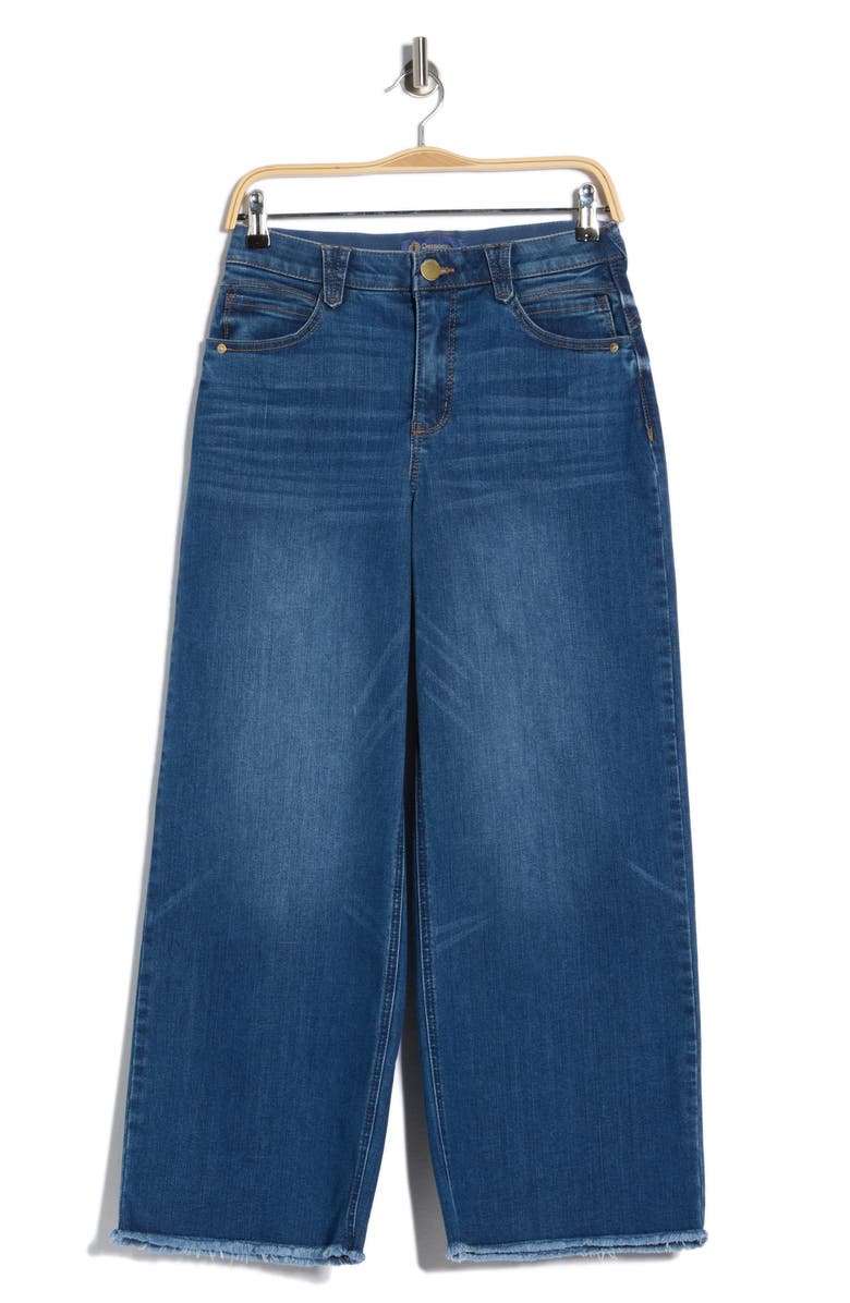 Democracy 'Ab'Solution Skyrise Wide Leg Pants, Main, color, Mid Blue