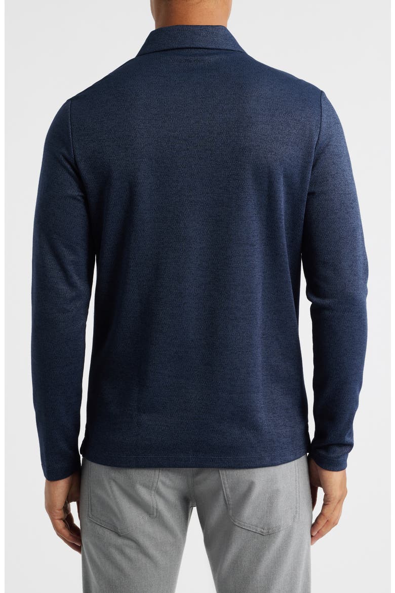 Glendale Long Sleeve Cotton Blend Polo, Alternate, color, NAVY