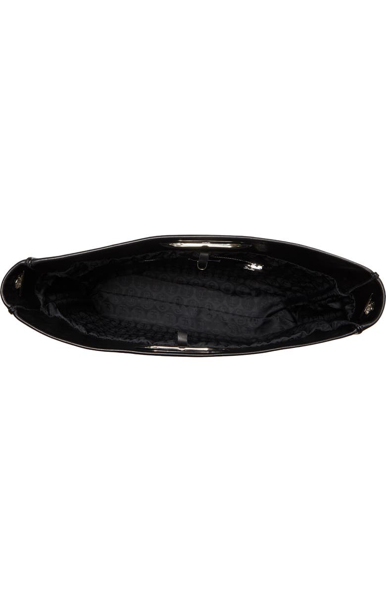 HFD Logo Embossed Leather Clutch Bag, Alternate, color,