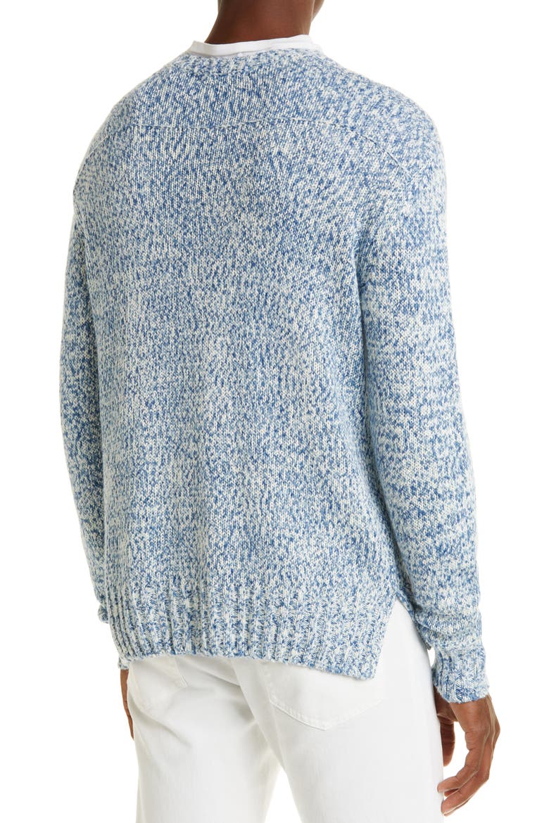 Mélange Silk & Linen Crewneck Sweater, Alternate, color, LIGHT BLUE