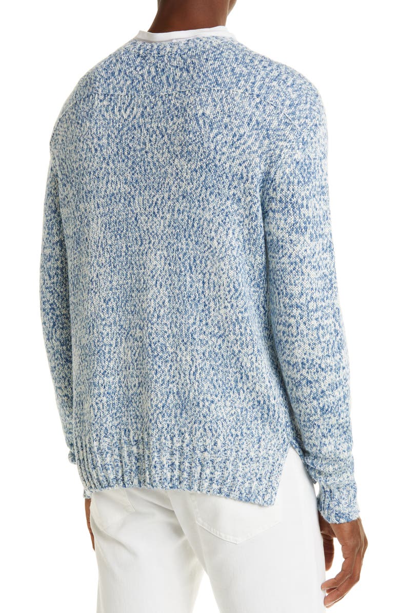 ZEGNA Mélange Silk & Linen Crewneck Sweater, Alternate, color, 
