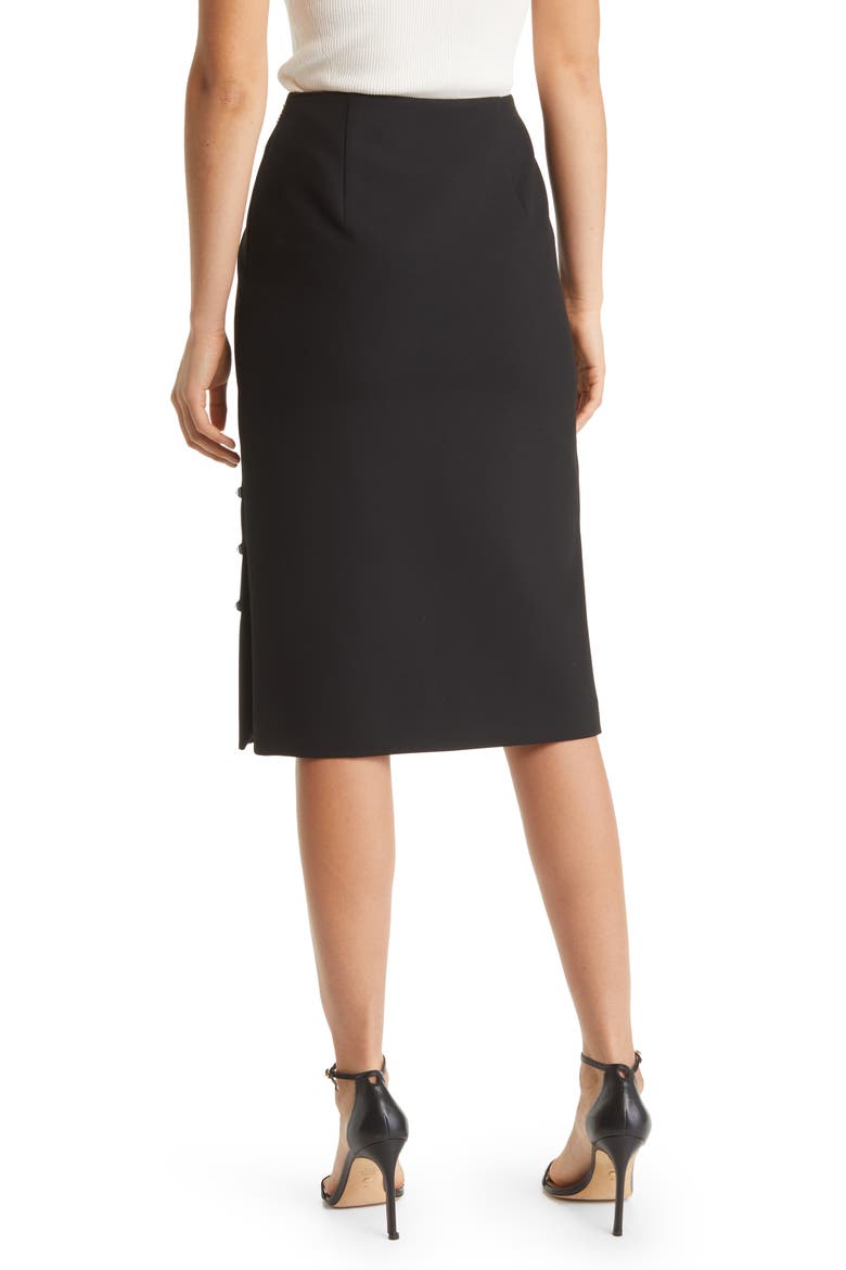 Vevoka Studded Trim Pencil Skirt, Alternate, color, BLACK