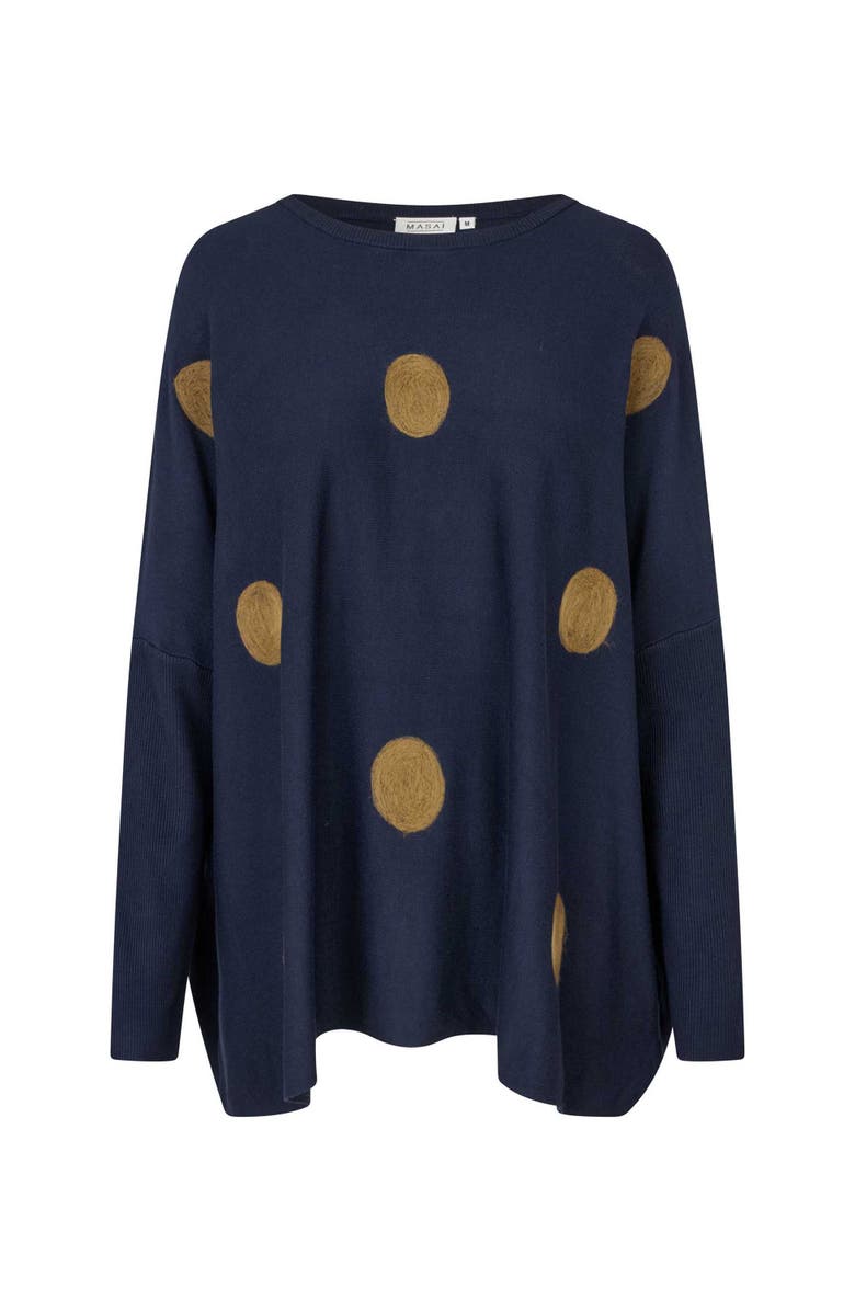 Masai Copenhagen Long Sleeve Round Neck Knit Jumper, Alternate, color, Navy Blazer