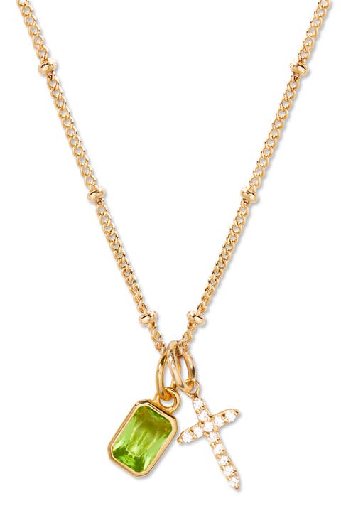 Josephine Cross & Birthday Pendant Necklace