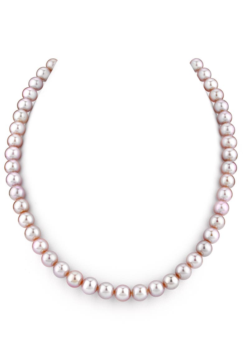 7.0-7.5mm Pink Freshwater Pearl Choker Length Necklace, Main, color, Sterling Silver Clasp