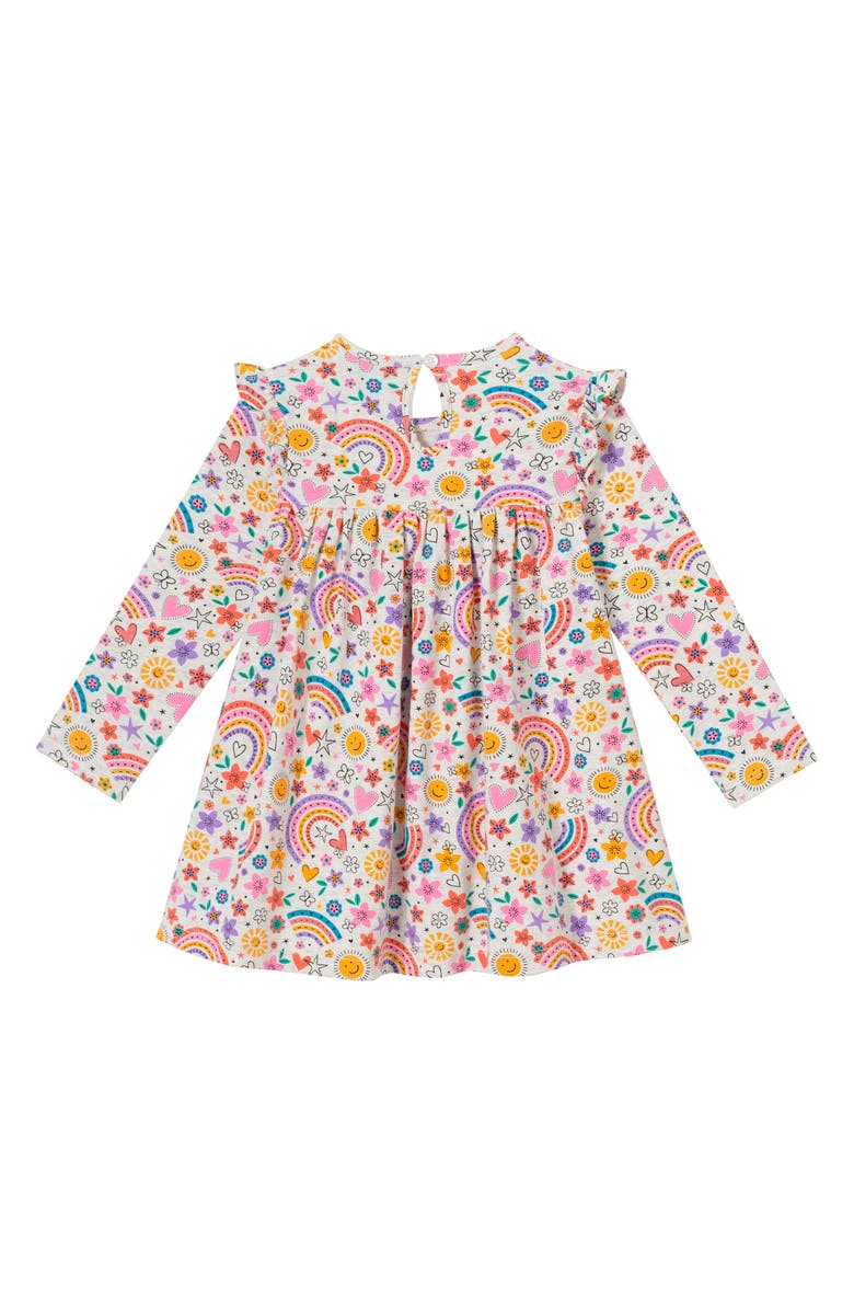 Andy & Evan Rainbow Print Cotton Top & Leggings Set, Alternate, color, 