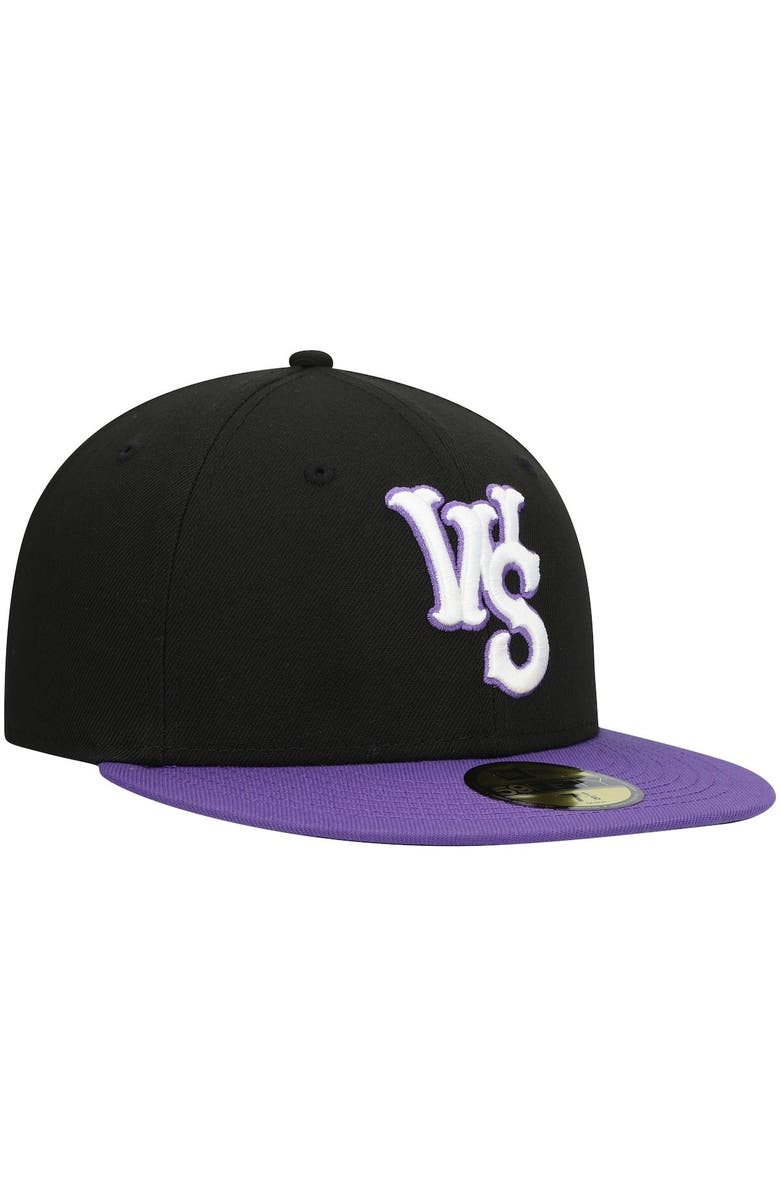 New Era Men's New Era Black Winston-Salem Dash Authentic Collection Road 59FIFTY Fitted Hat, Alternate, color, Black