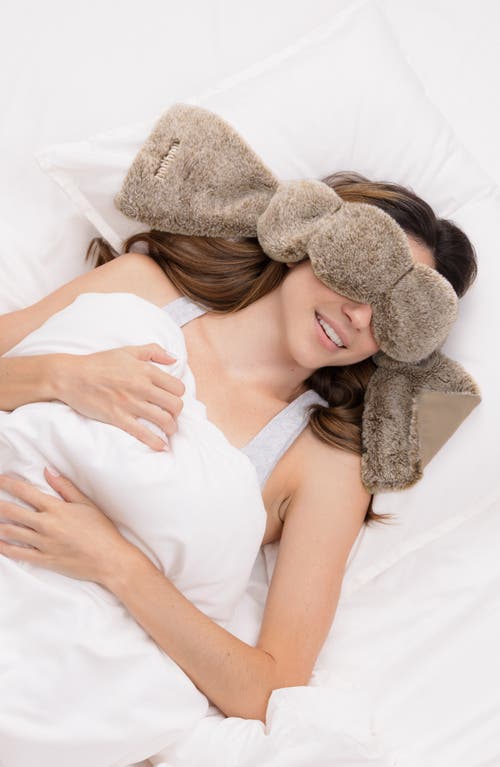 Nodpod Teddy Faux Fur Weighted Sleep Mask In Brown
