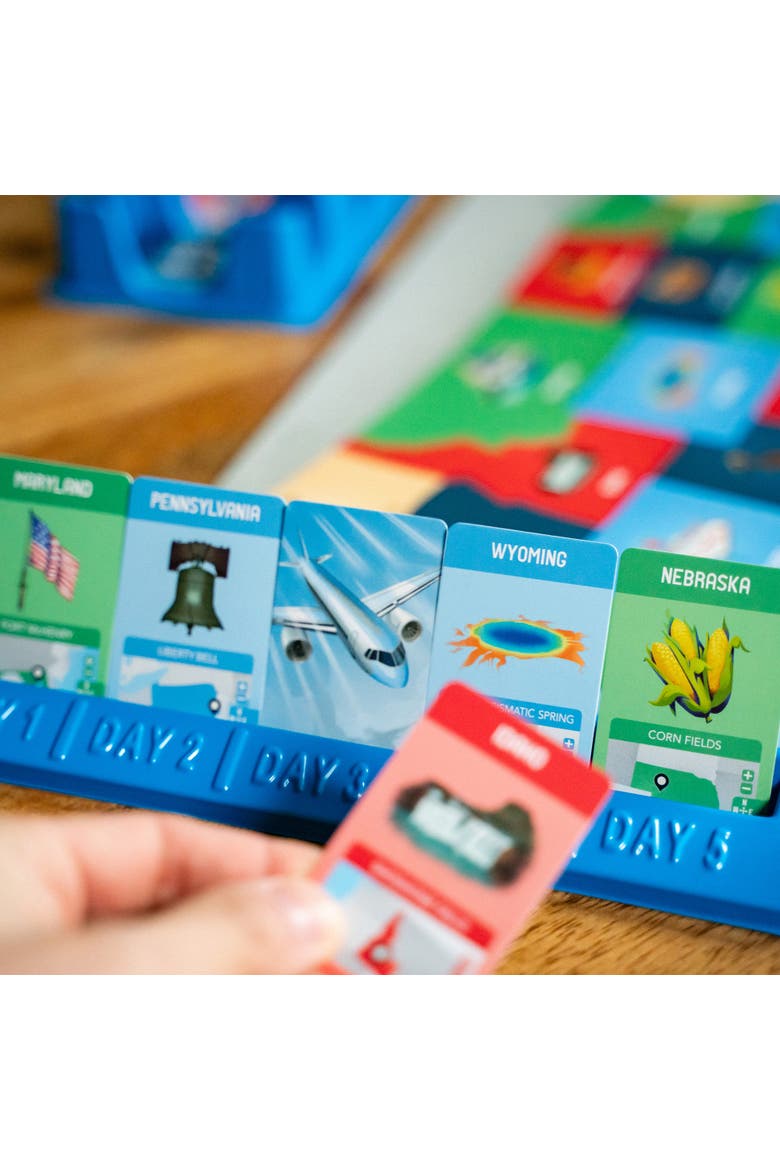 10 Days In The Usa Strategy Board Game, Ages 8+, Alternate, color, Multicolored