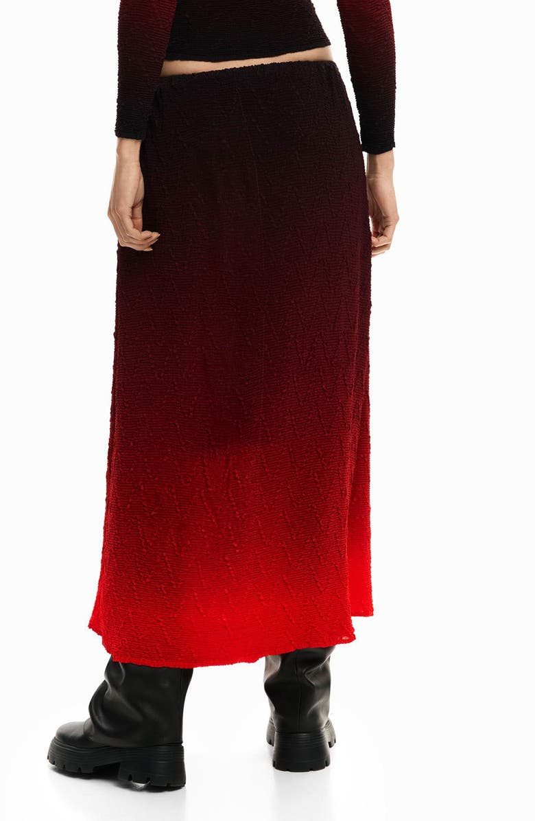 Desigual Gradient Tube Skirt, Alternate, color, Orange Red