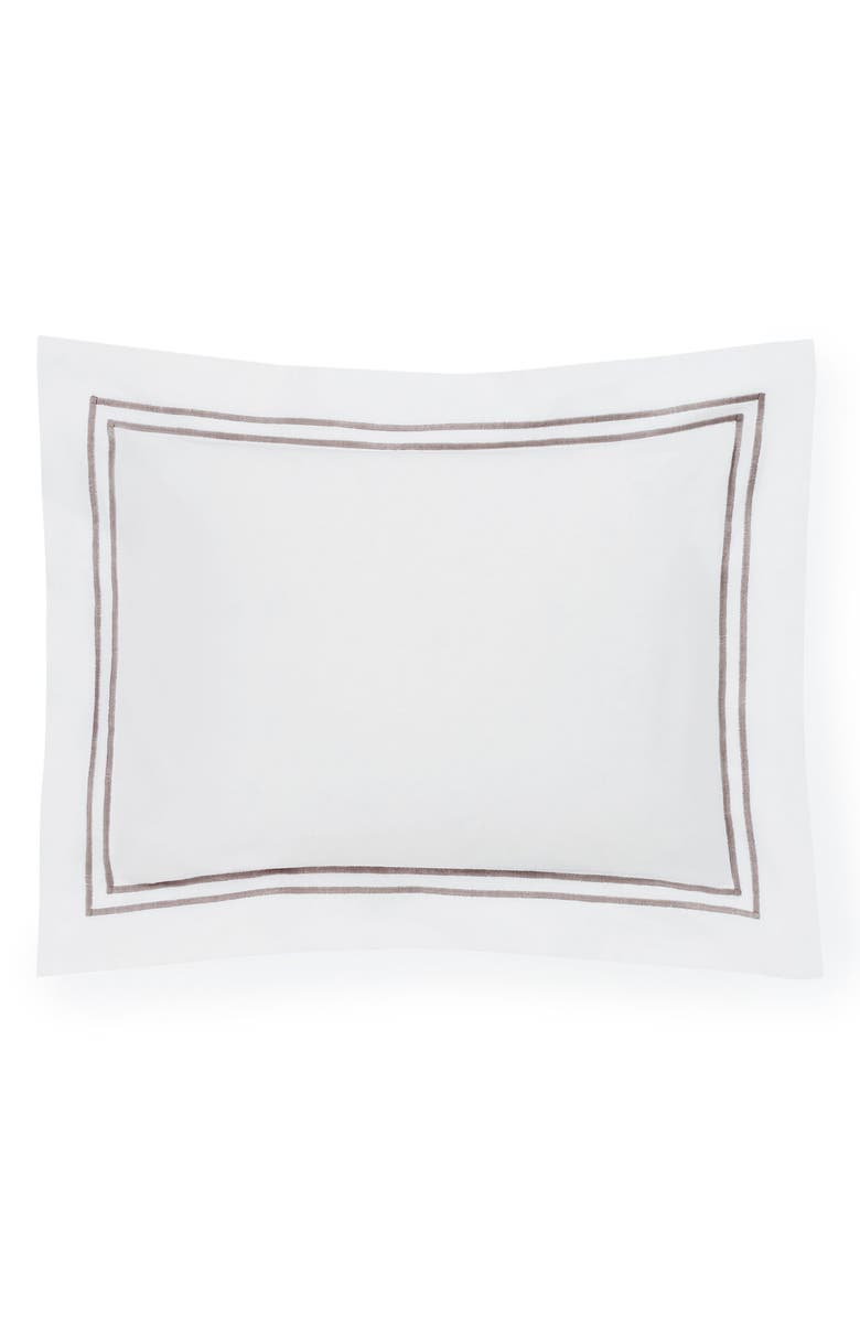SFERRA Grande Hotel Boudoir Sham, Main, color, White/ Grey