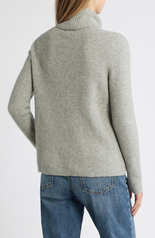 Caslon ® Rib Turtleneck Sweater In Grey Medium Heather