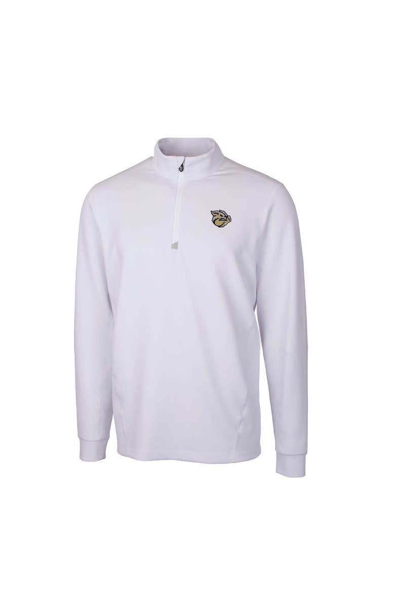Cutter & Buck Men's Cutter & Buck White Lehigh Valley IronPigs Traverse Stretch Quarter-Zip Pullover Top, Alternate, color,