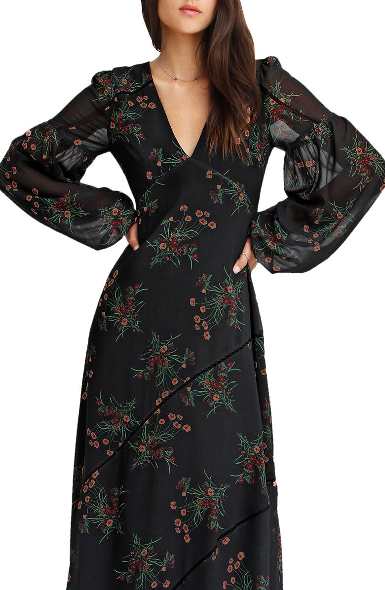 Belle & Bloom In Your Dreams Maxi Dress, Alternate, color, Black