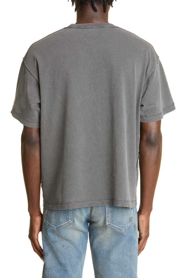 Men's Oversize Reverse Crop T-Shirt, Alternate, color, WASHED BLACK