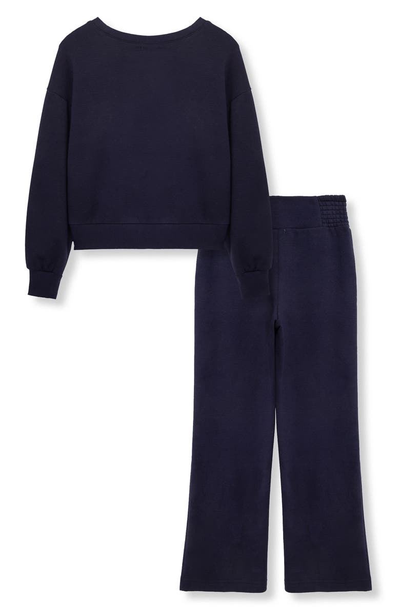 Habitual Kids Kids' French Terry Sweatshirt & Wide Leg Pants Set, Alternate, color,