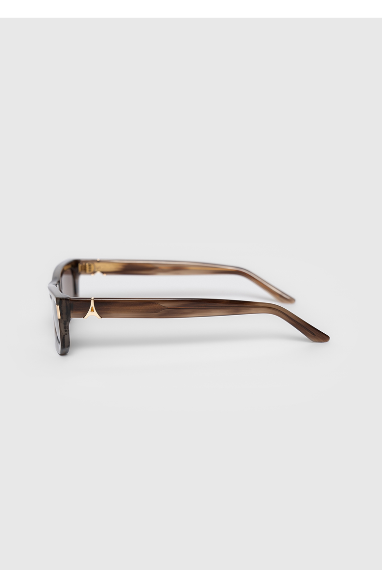 Manière De Voir Milan Curved-Frame Sunglasses, Alternate, color, Brown
