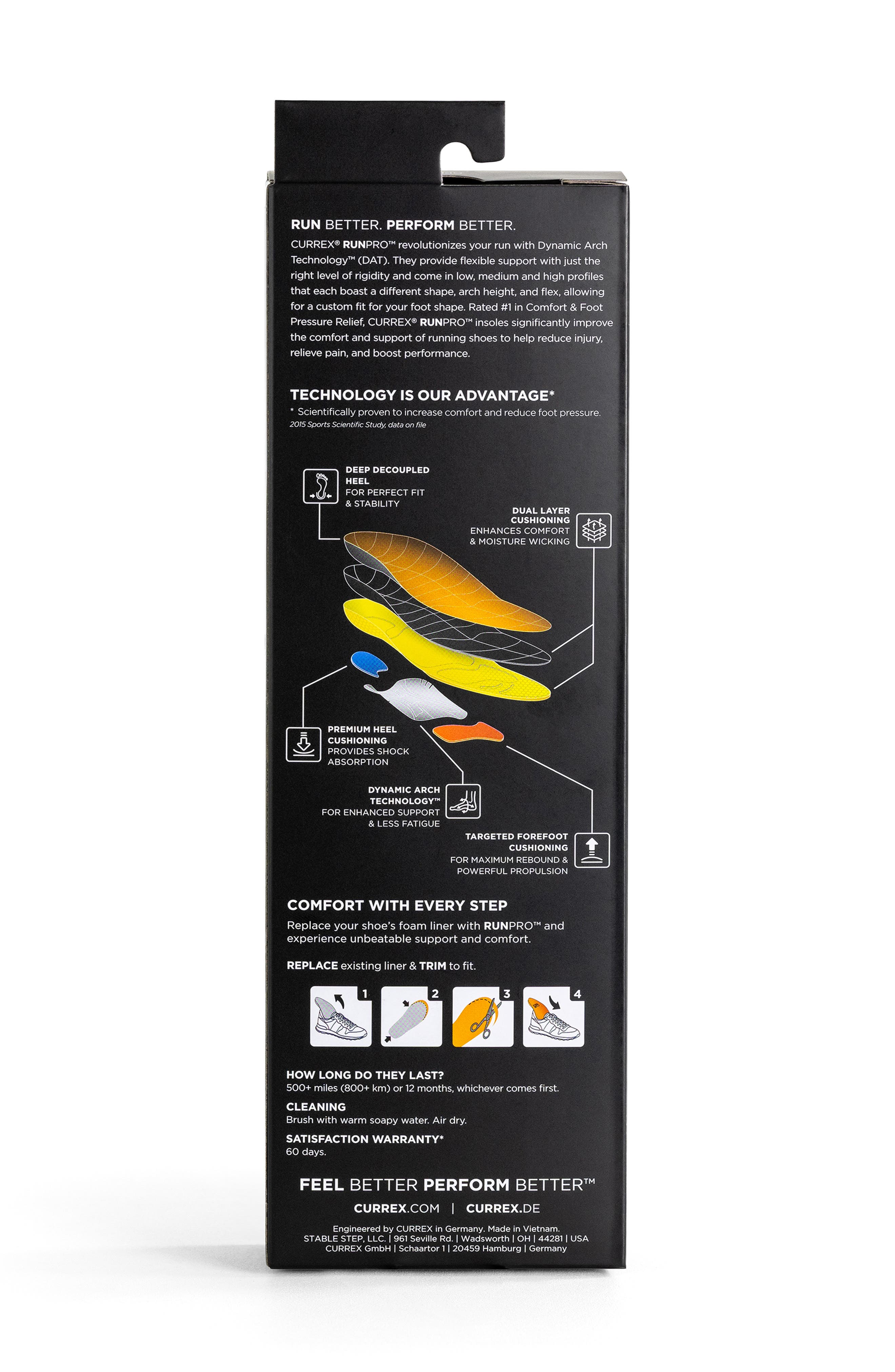 Runpro Med Dynamic Insole, Alternate, color, ORANGE