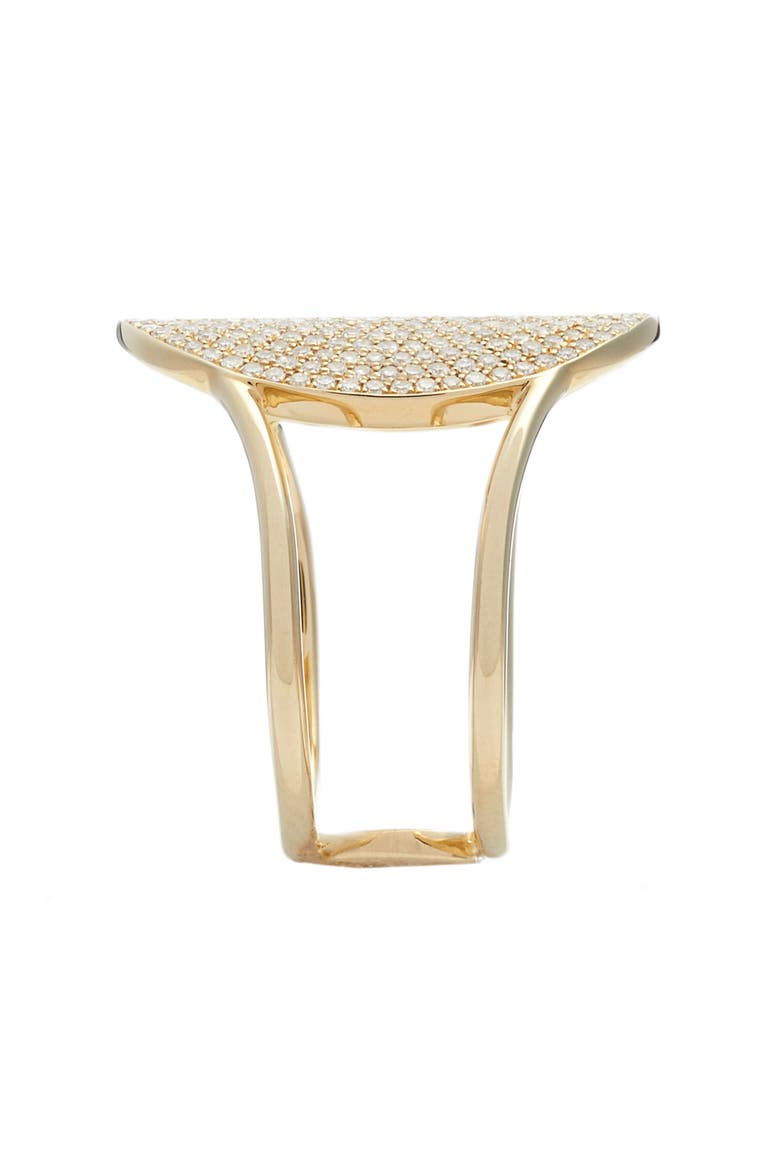 Jumbo Oval Pavé Diamond Ring, Alternate, color, YELLOW GOLD