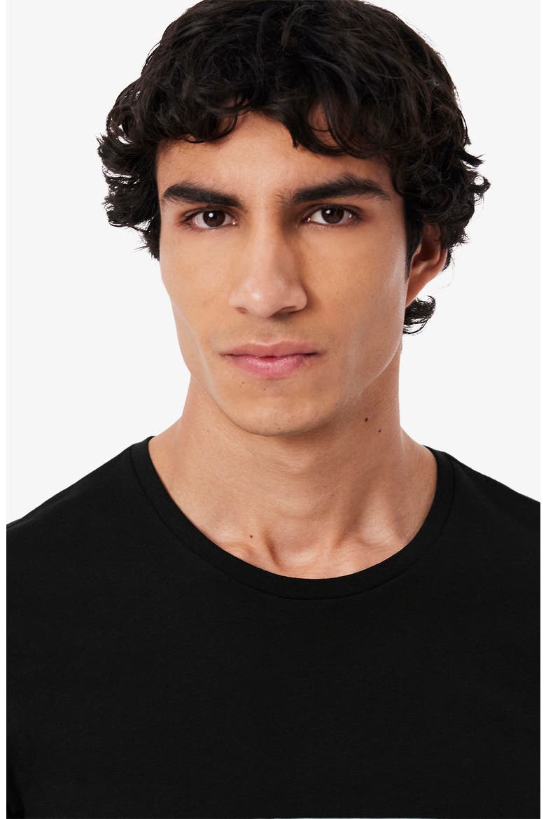 3-Pack Cotton Crewneck T-Shirts, Alternate, color, BLACK