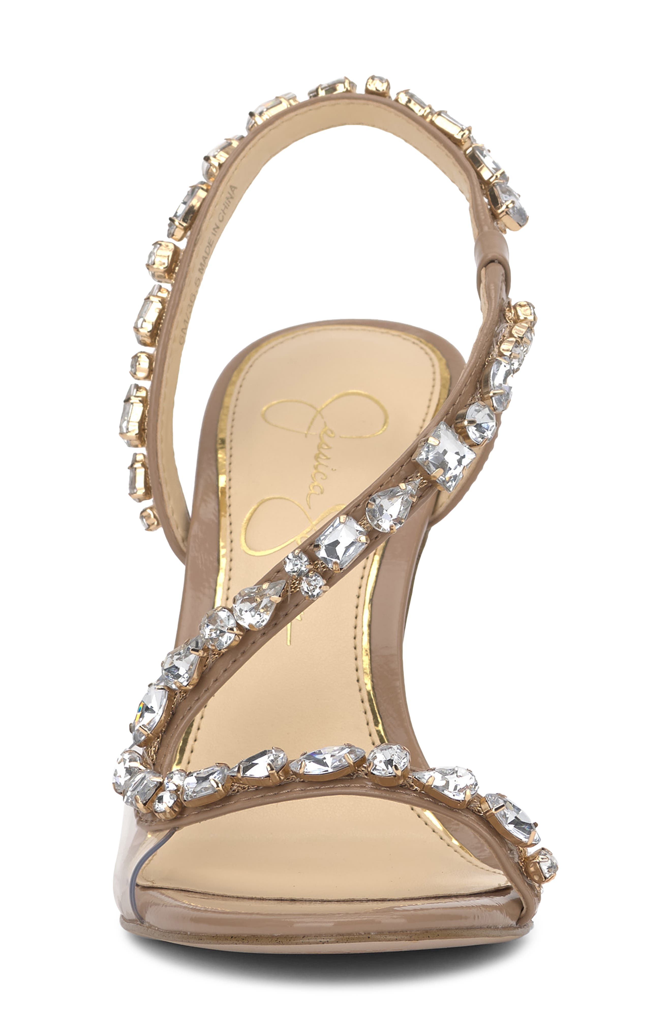 jaycin metallic embossed jewel embellished asymmetrical dress sandals Jessica Simpson Jaycin Floral Jewel Embellished Asymmetrical Dress Sandals  at Hamilton Place in Chattanooga, TN