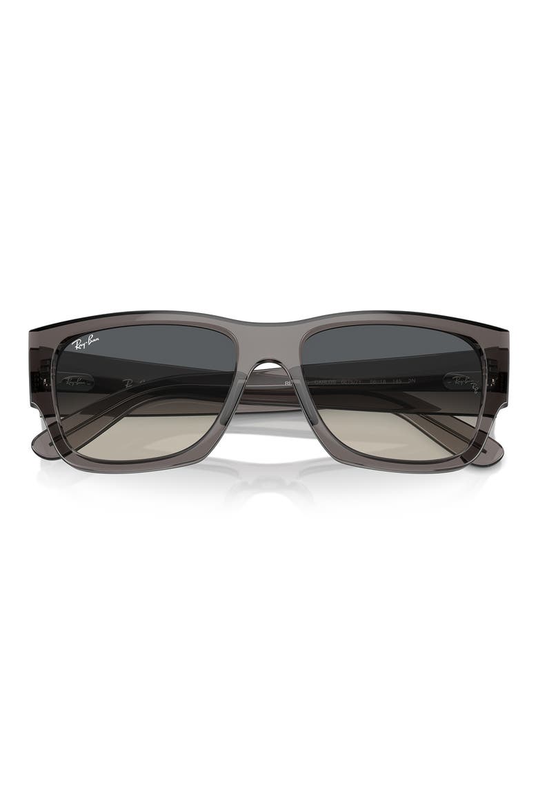 Carlos 56mm Polarized Rectangular Sunglasses, Alternate, color, GREY FLASH