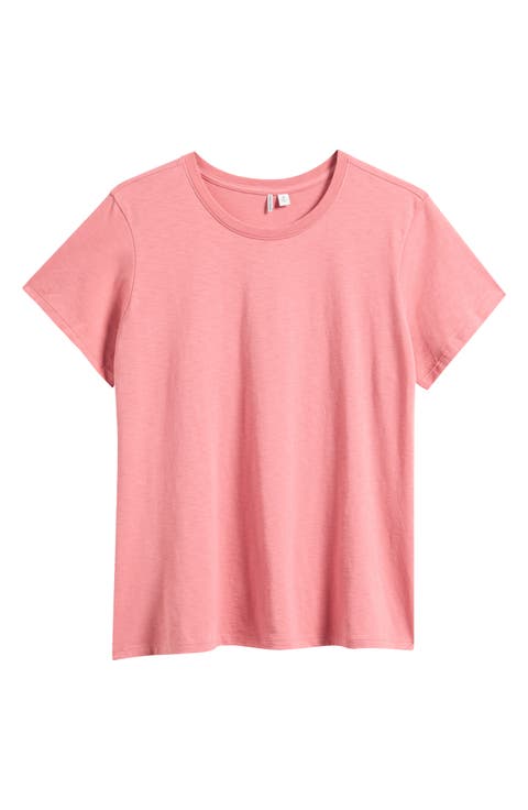Crewneck Slub Pima Cotton T-Shirt (Plus)