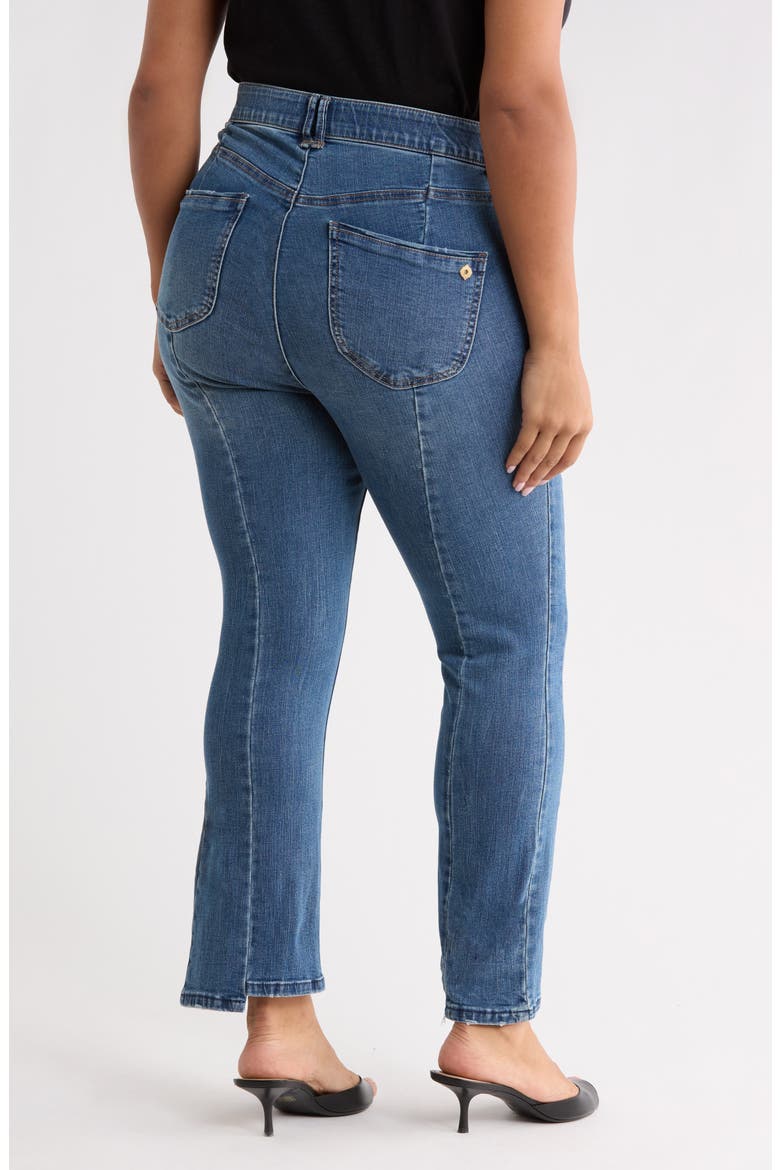 Barely Boot High Waist Step Hem Bootcut Jeans, Alternate, color, MID BLUE ARTISANAL