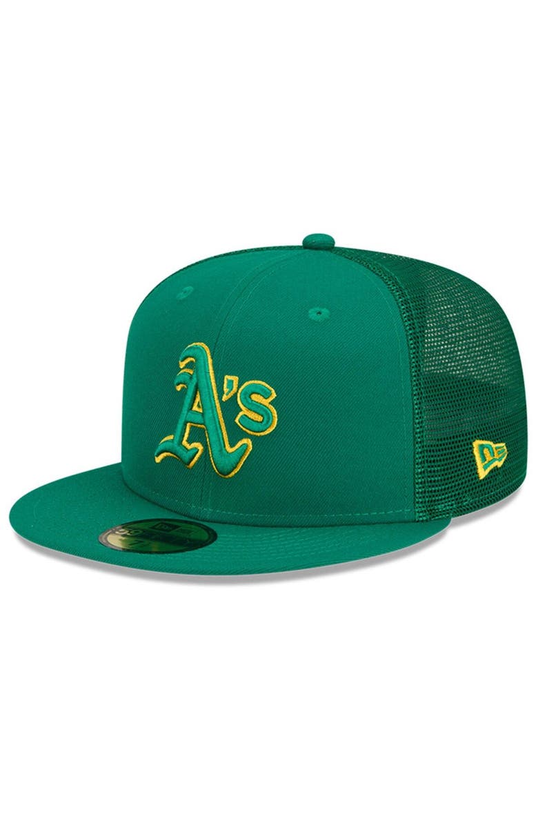 New Era Men's New Era Green Oakland Athletics 2023 Batting Practice 59FIFTY Fitted Hat, Main, color, Green